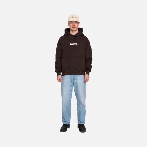 WATCH YOUR STEP HOODIE BROWN