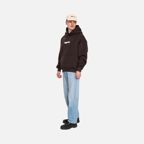 WATCH YOUR STEP HOODIE BROWN